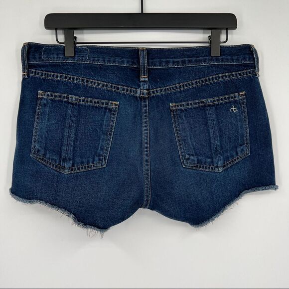 Rag & Bone Women's Cut Off Frayed Distressed Hem Denim Short in Catskills - Picture 5 of 13
